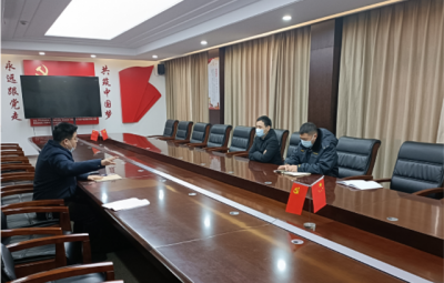 绍兴市生态环境局上虞分局局长胡四海一行到浙江利国国际老牌w66开展“三服务”工作